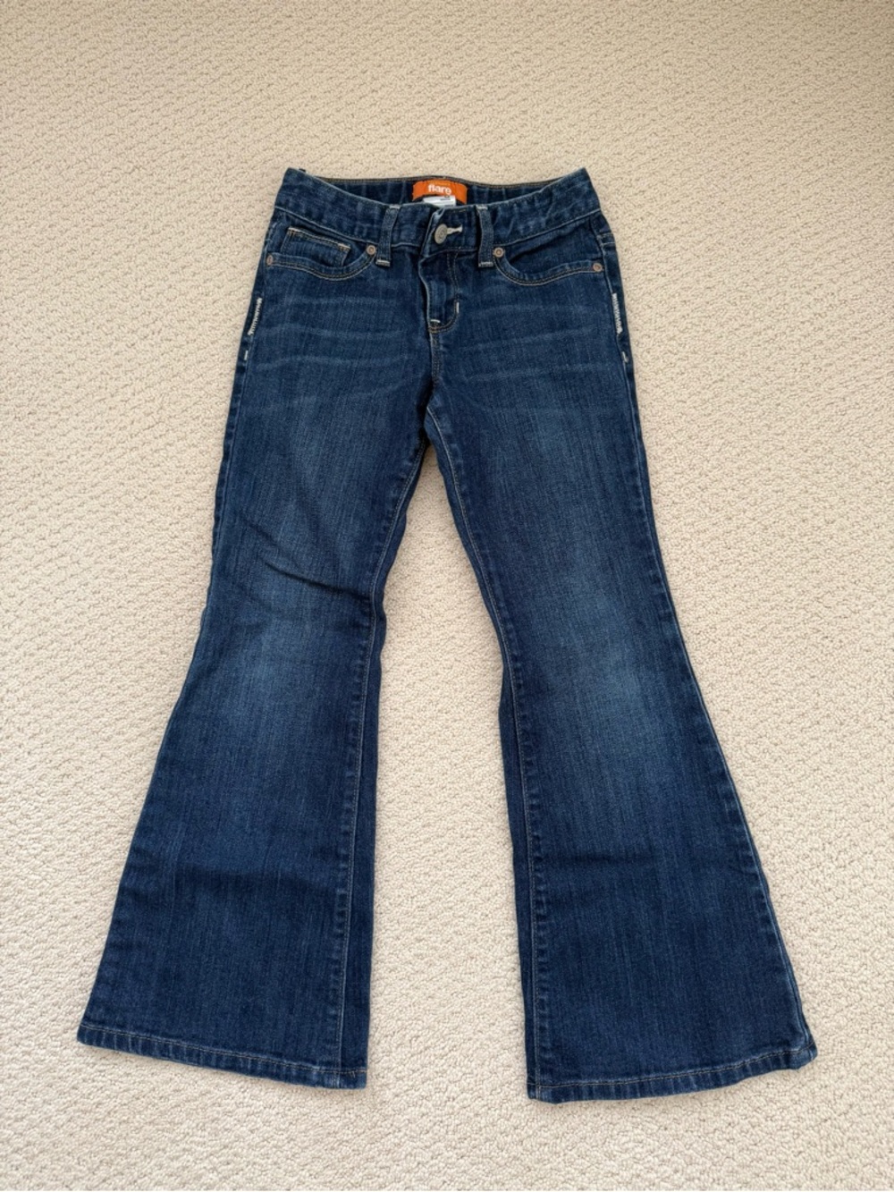 Girls size 8 Old Navy Dark Blue Flare Jeans